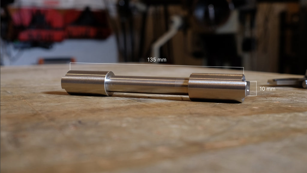 Dummy Axle - 135 x 10 Keyed Horizontal (Classic MTB / Cruiser Single Speed)