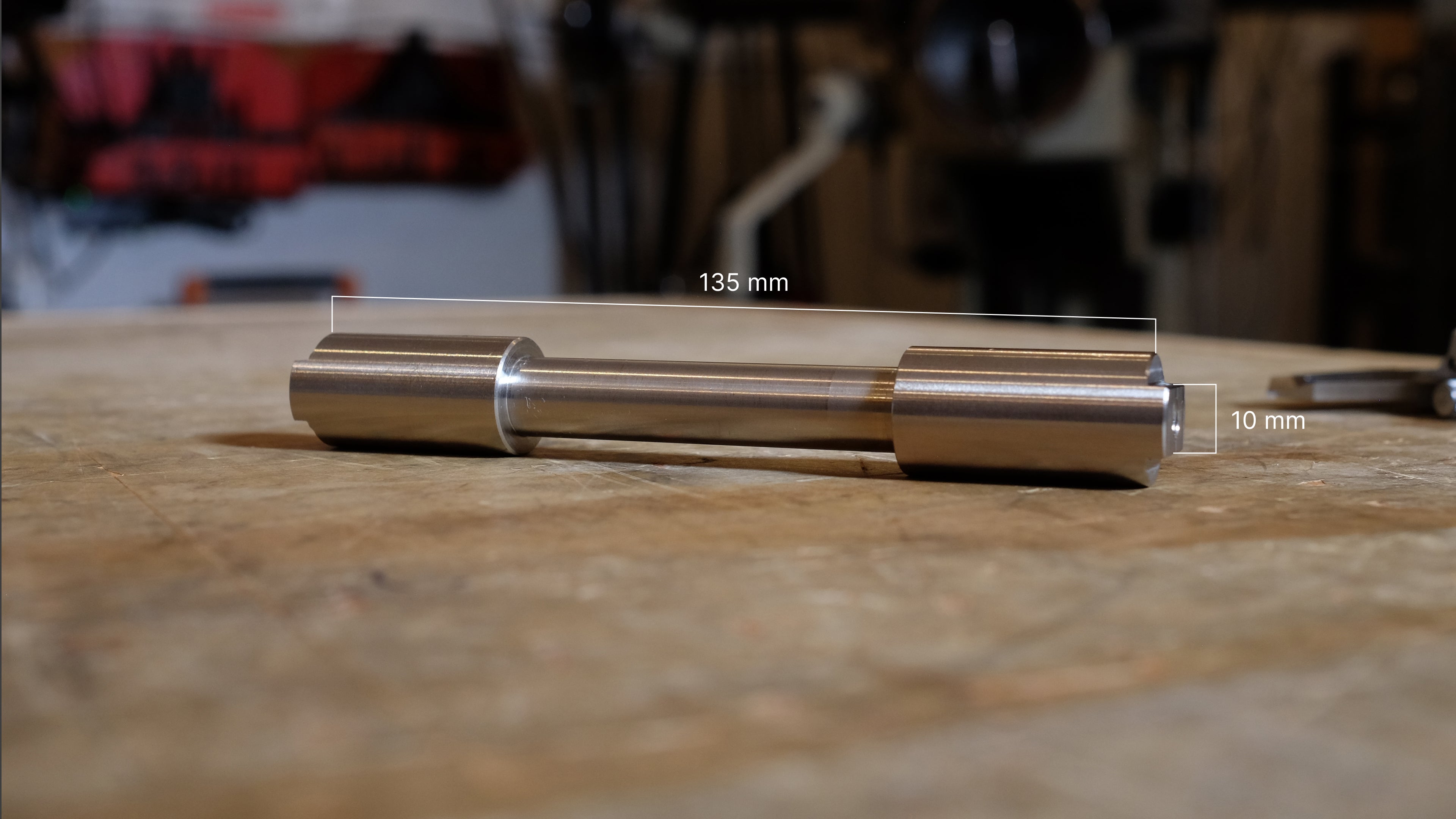 Dummy Axle - 135 x 10 Keyed Horizontal (Classic MTB / Cruiser Single Speed)