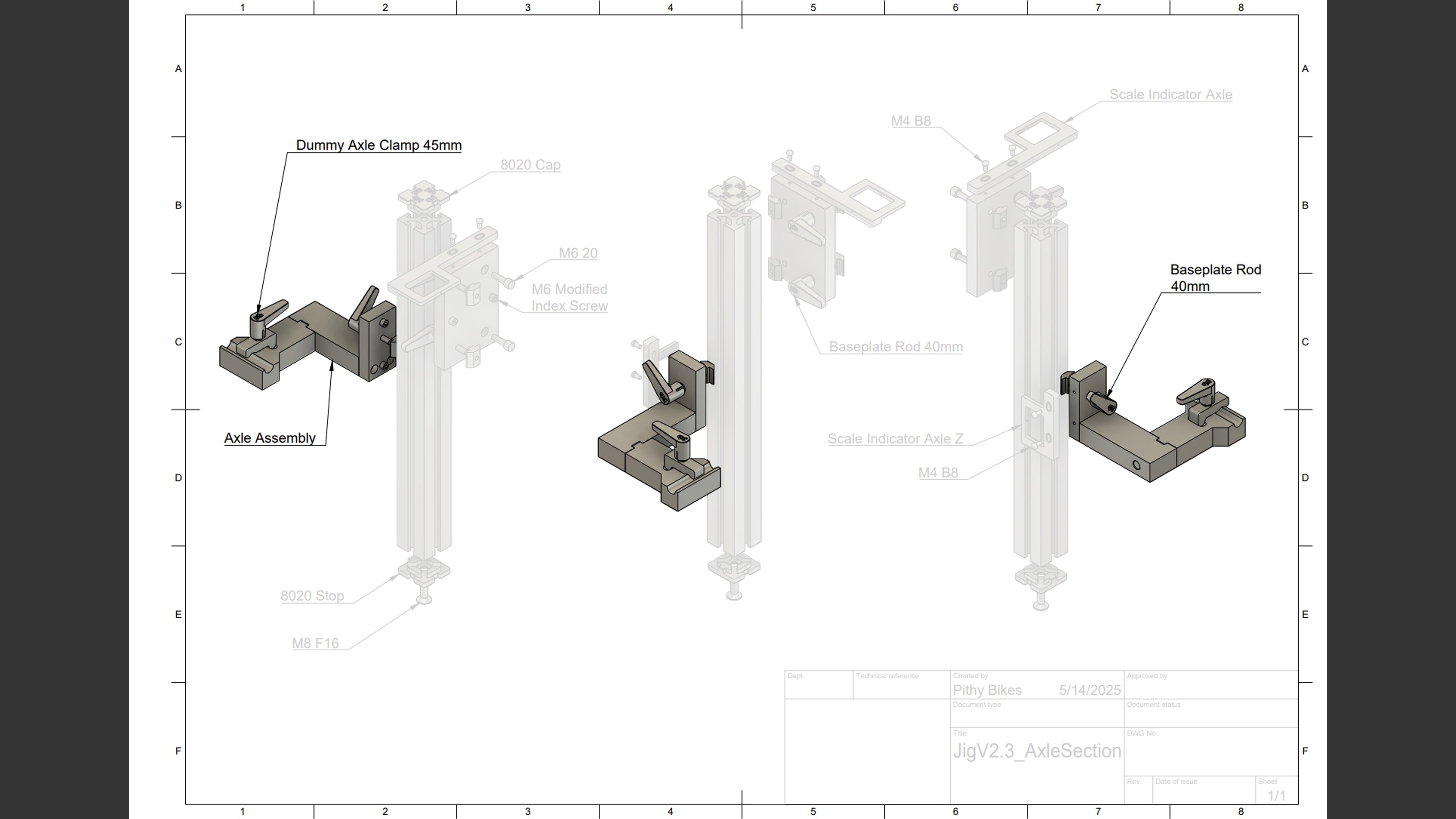 Jig Part - Axle Assembly