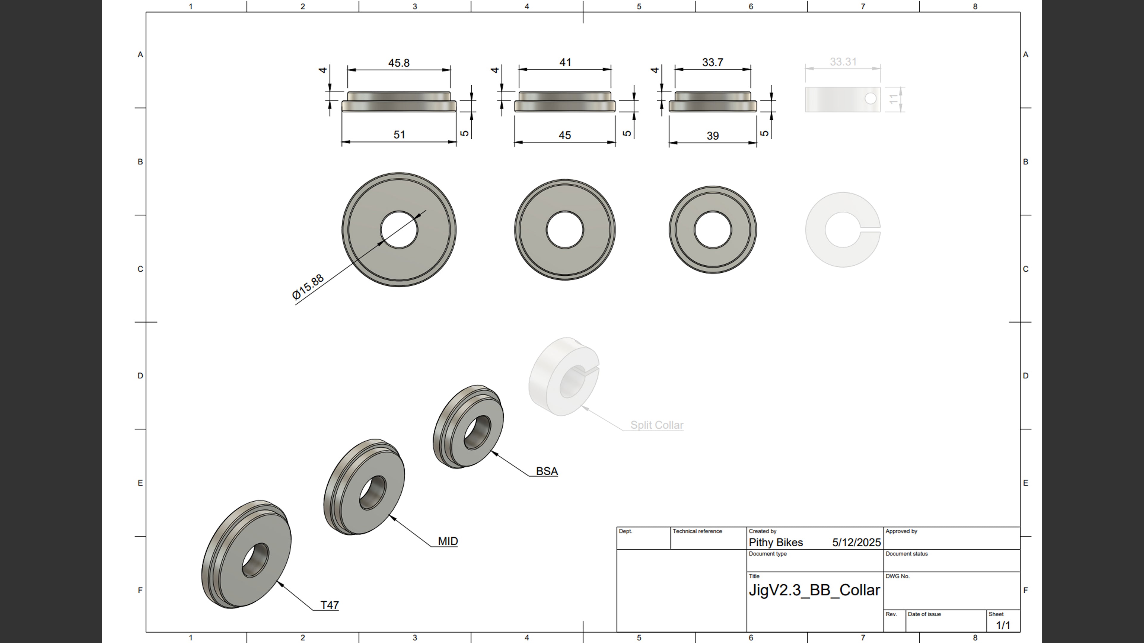 Jig Part - BB Collars Set