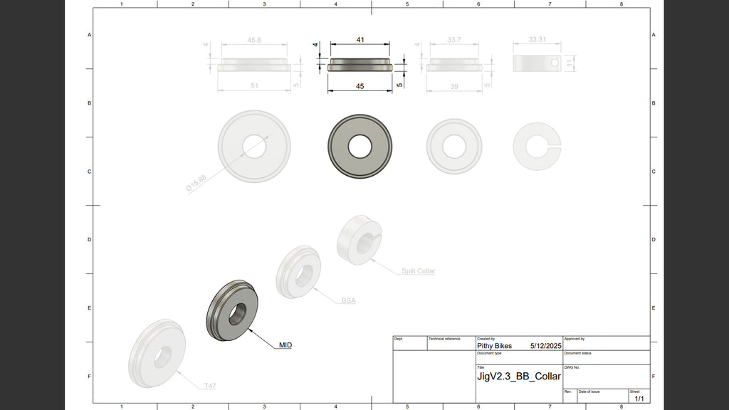 Jig Part - BB Collar Pair MID