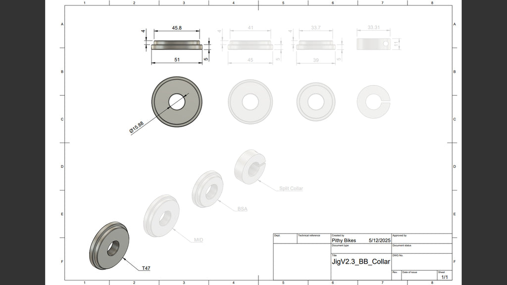 Jig Part - BB Collar Pair T47