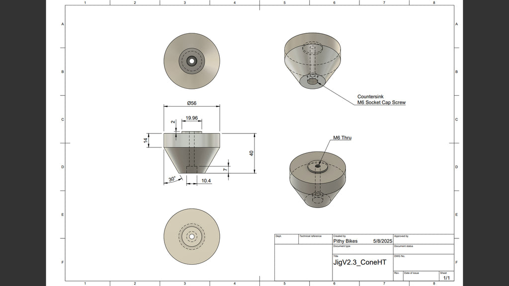 Jig Part - Cone Head Tube